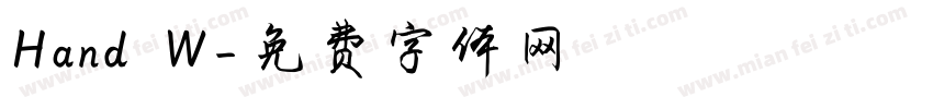 Hand W字体转换